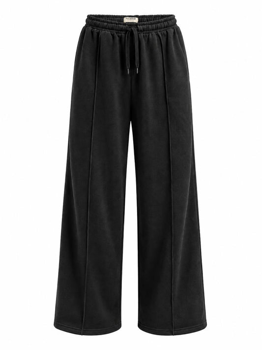 Premium Oversized Baggy Trousers – Black | Relaxed Fit Heavyweight Cotton