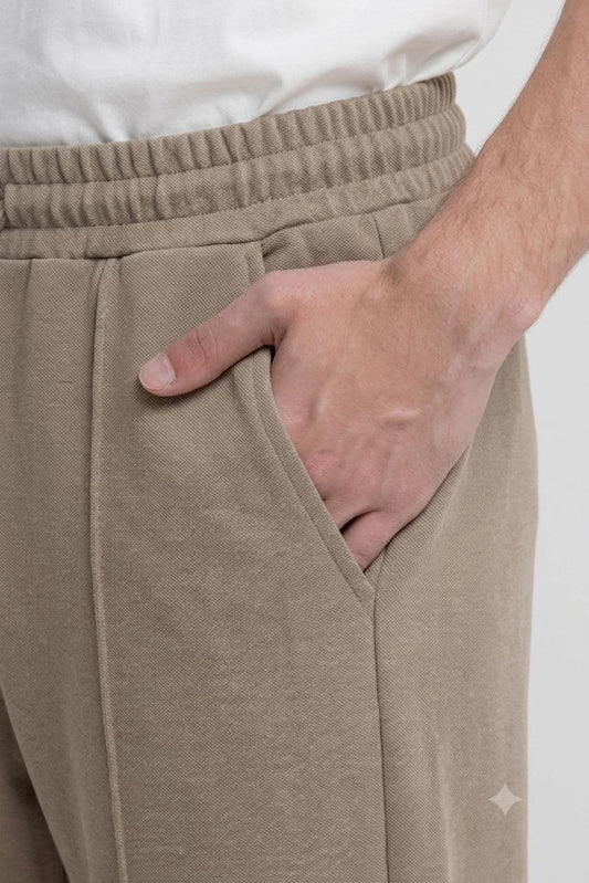 Premium Oversized Baggy Trousers – light brown | Relaxed Fit Heavyweight Cotton