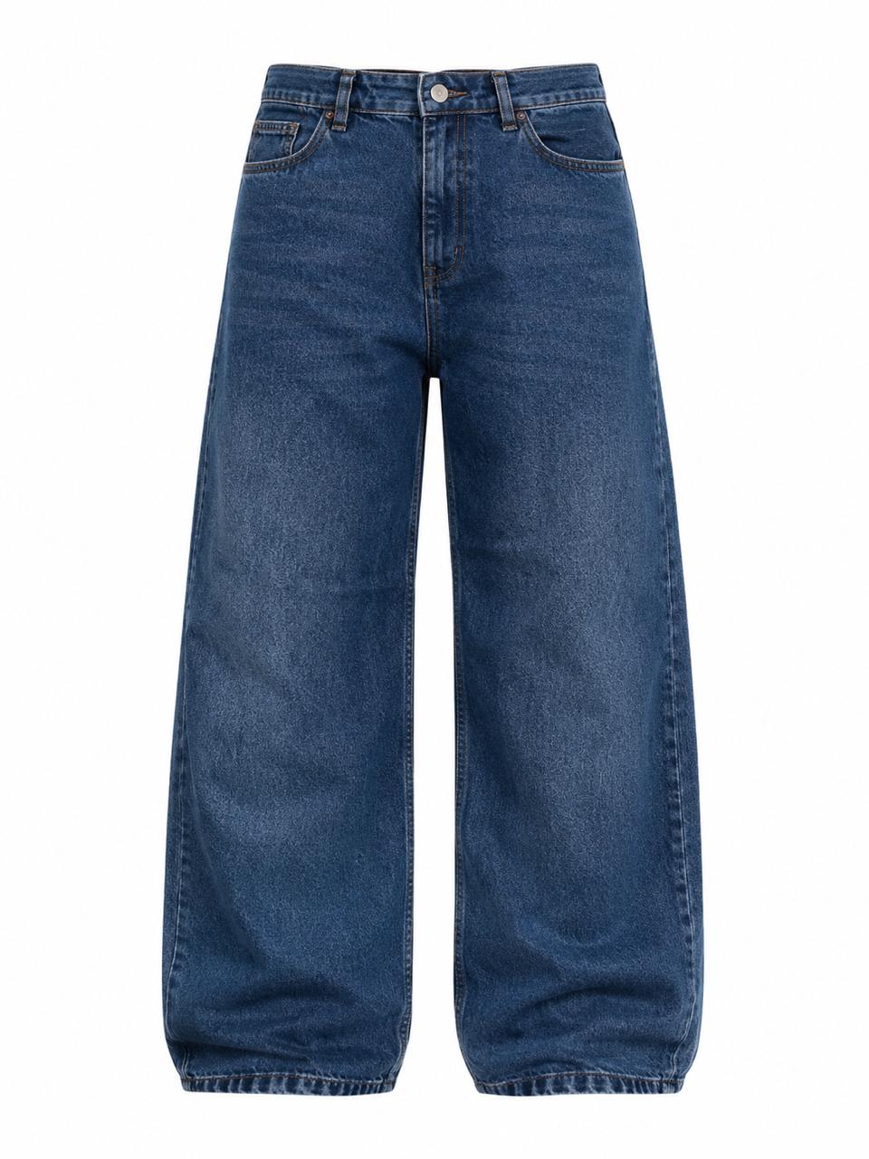 Premium Blue Balloon Fit Jeans | Oversized Tapered Denim