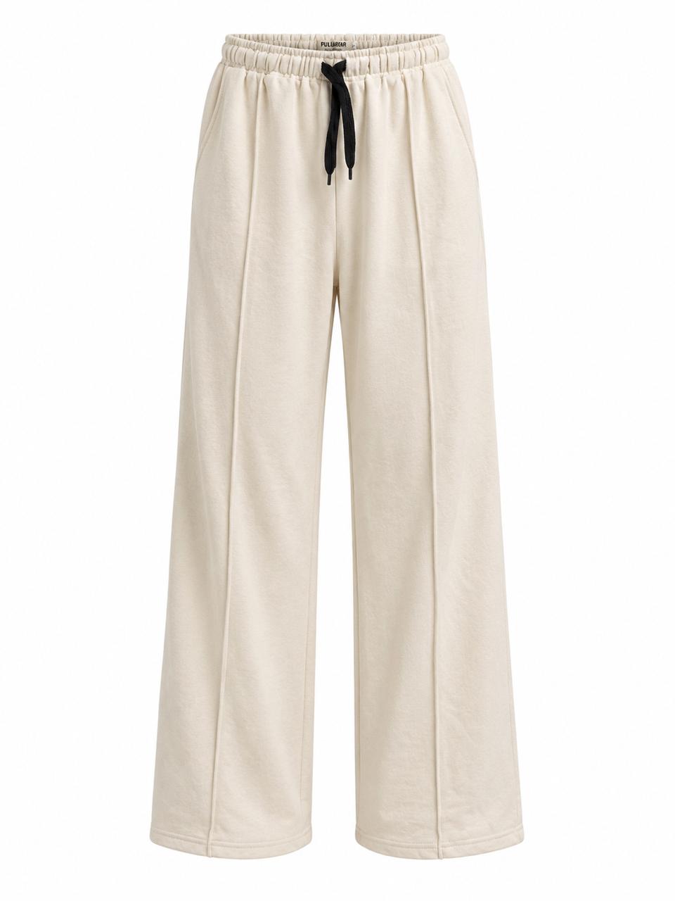 Premium Oversized Baggy Trousers – Off-White | Relaxed Fit Heavyweight Cotton